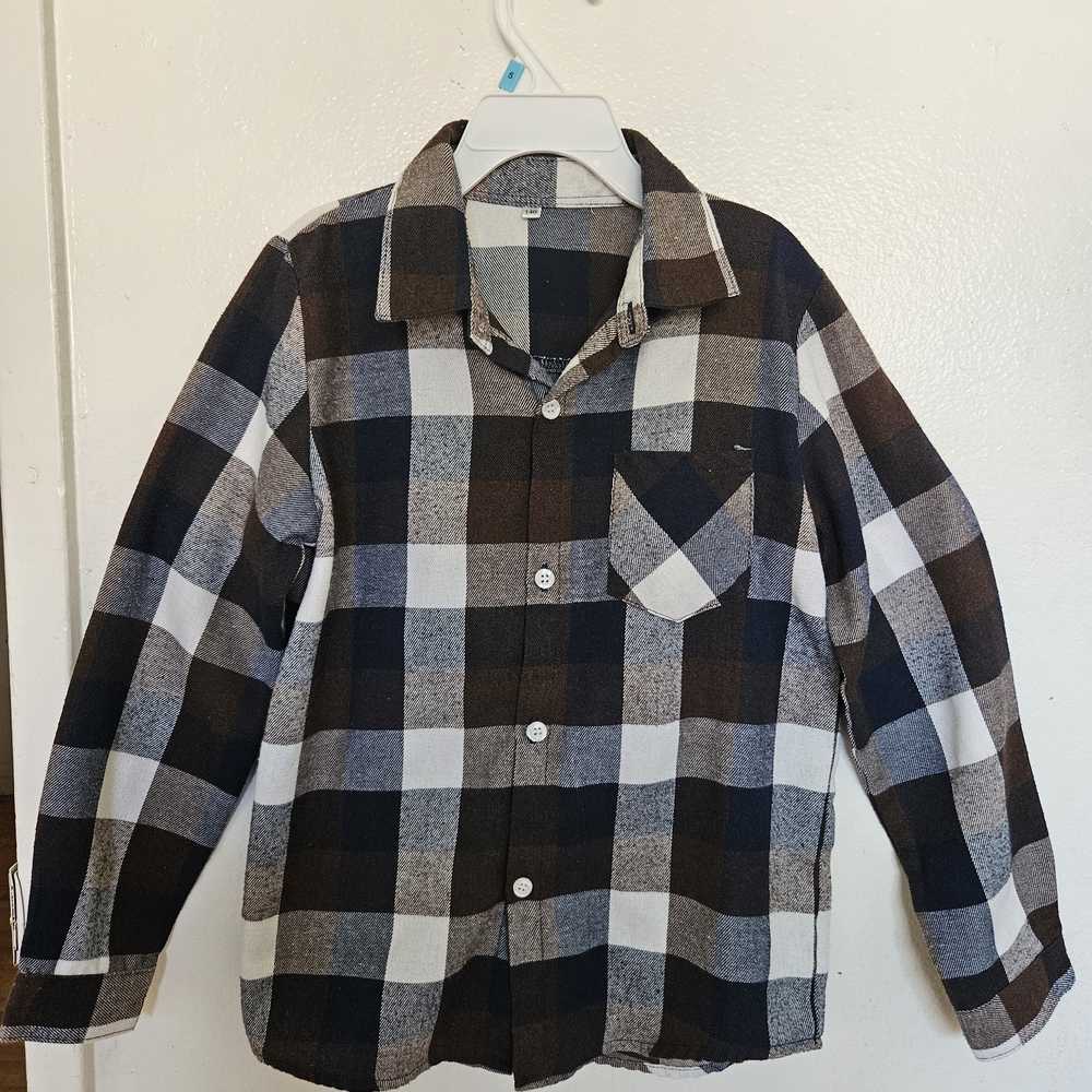 Plaid Button-Up Shirt
